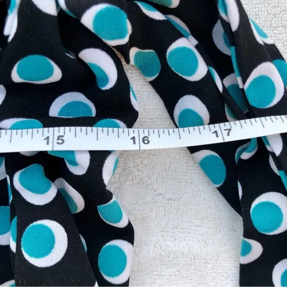 Polka Dot Dress Stretch 12/14 100% polyester Belted - Picture 5 of 8